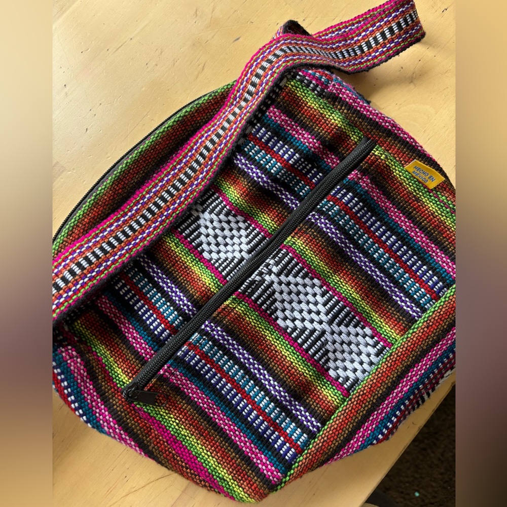Pizon Colorful Striped Shoulder Bag